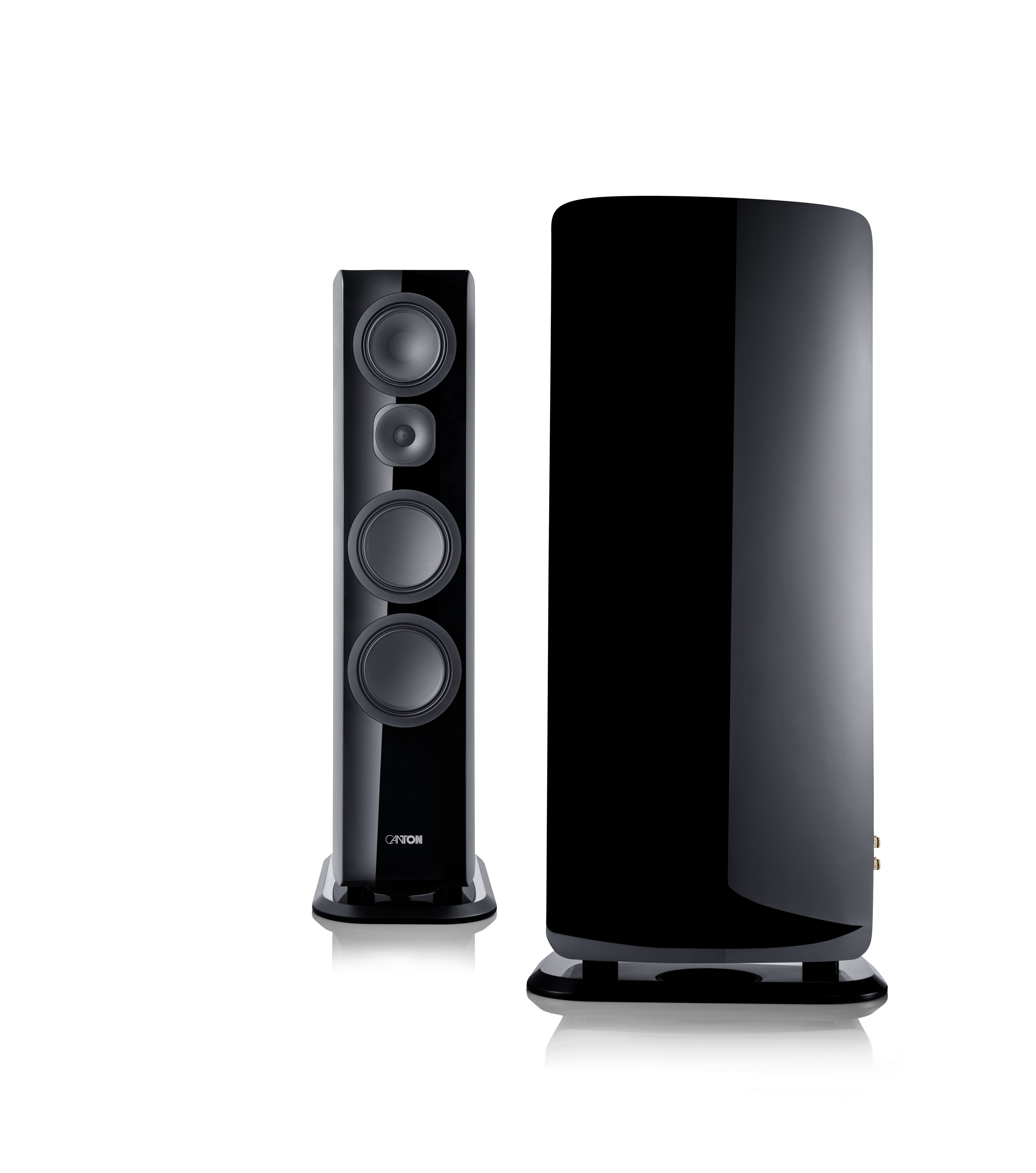 Canton Vento 100 Schwarz High Gloss – Frontansicht