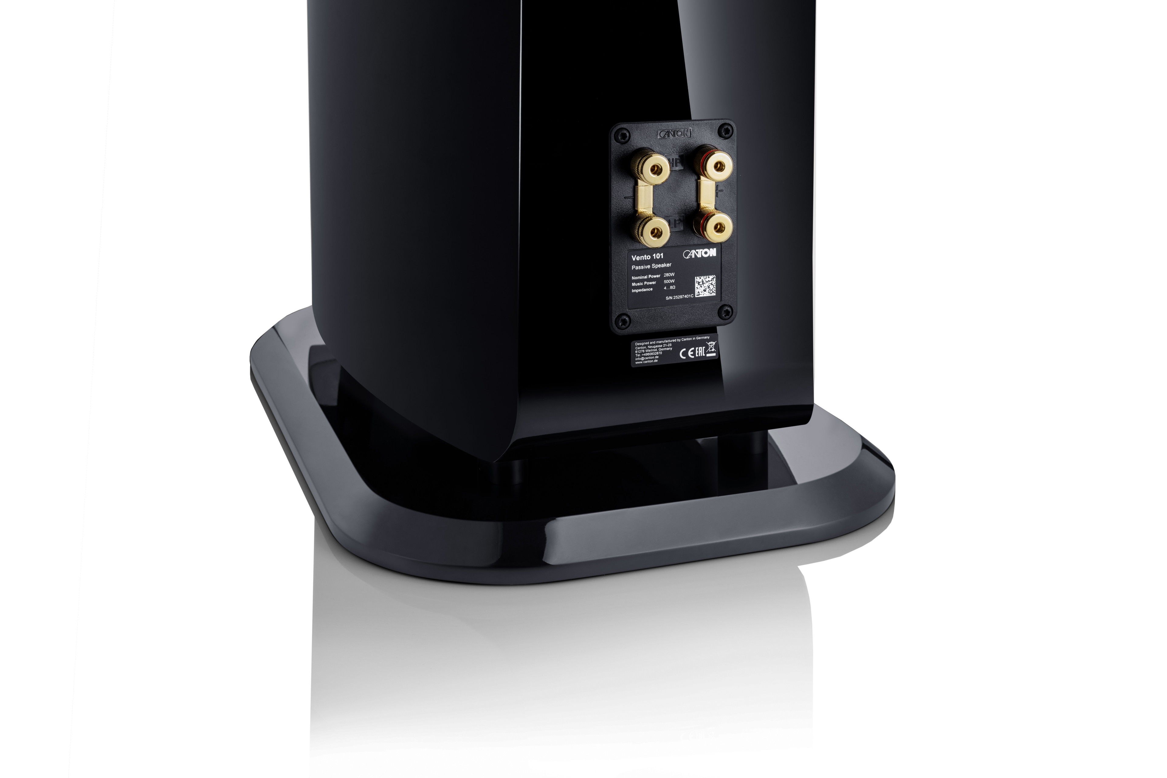 Canton Vento 100 Schwarz High Gloss – Detailansicht