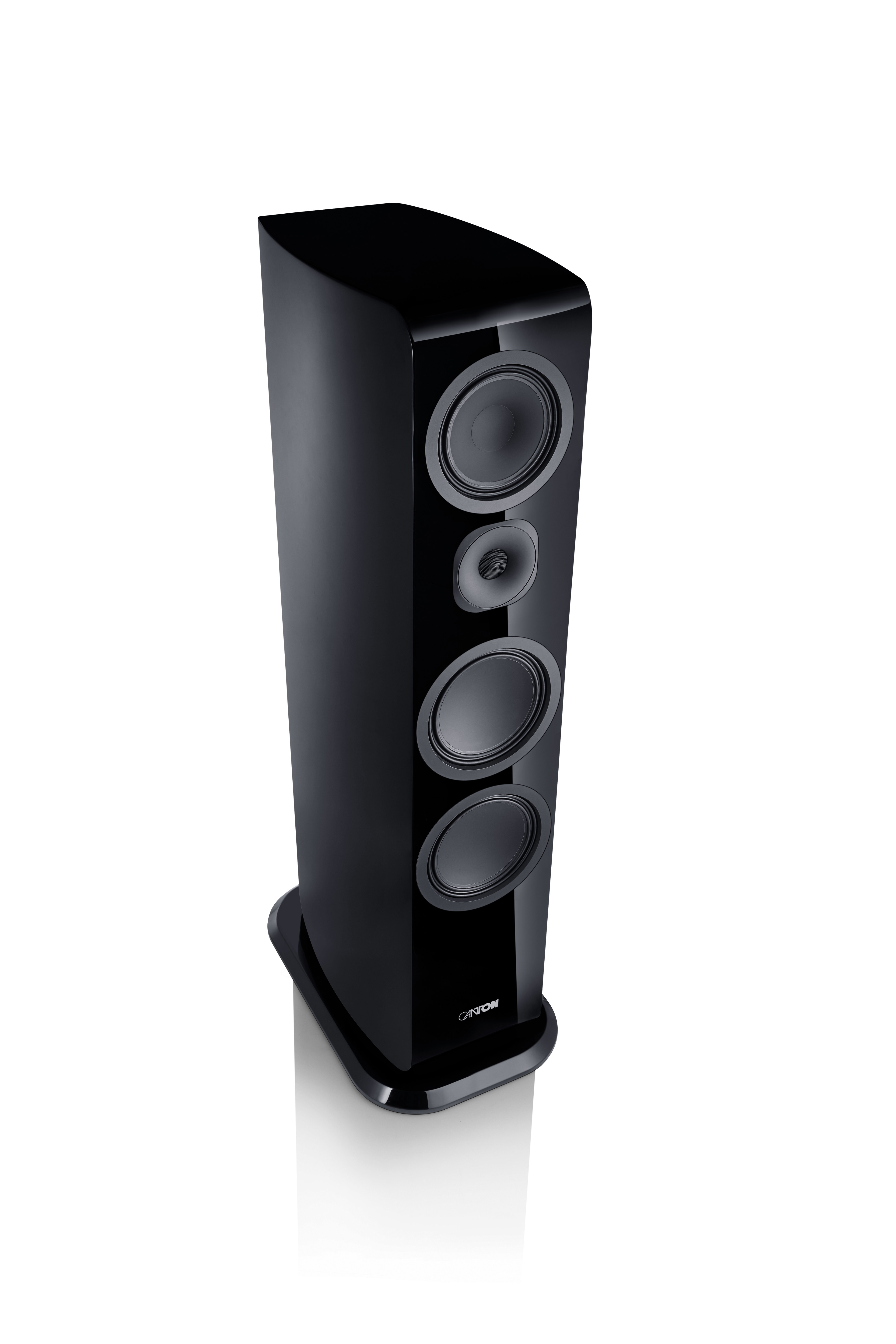 Canton Vento 100 Schwarz High Gloss – Schrägansicht