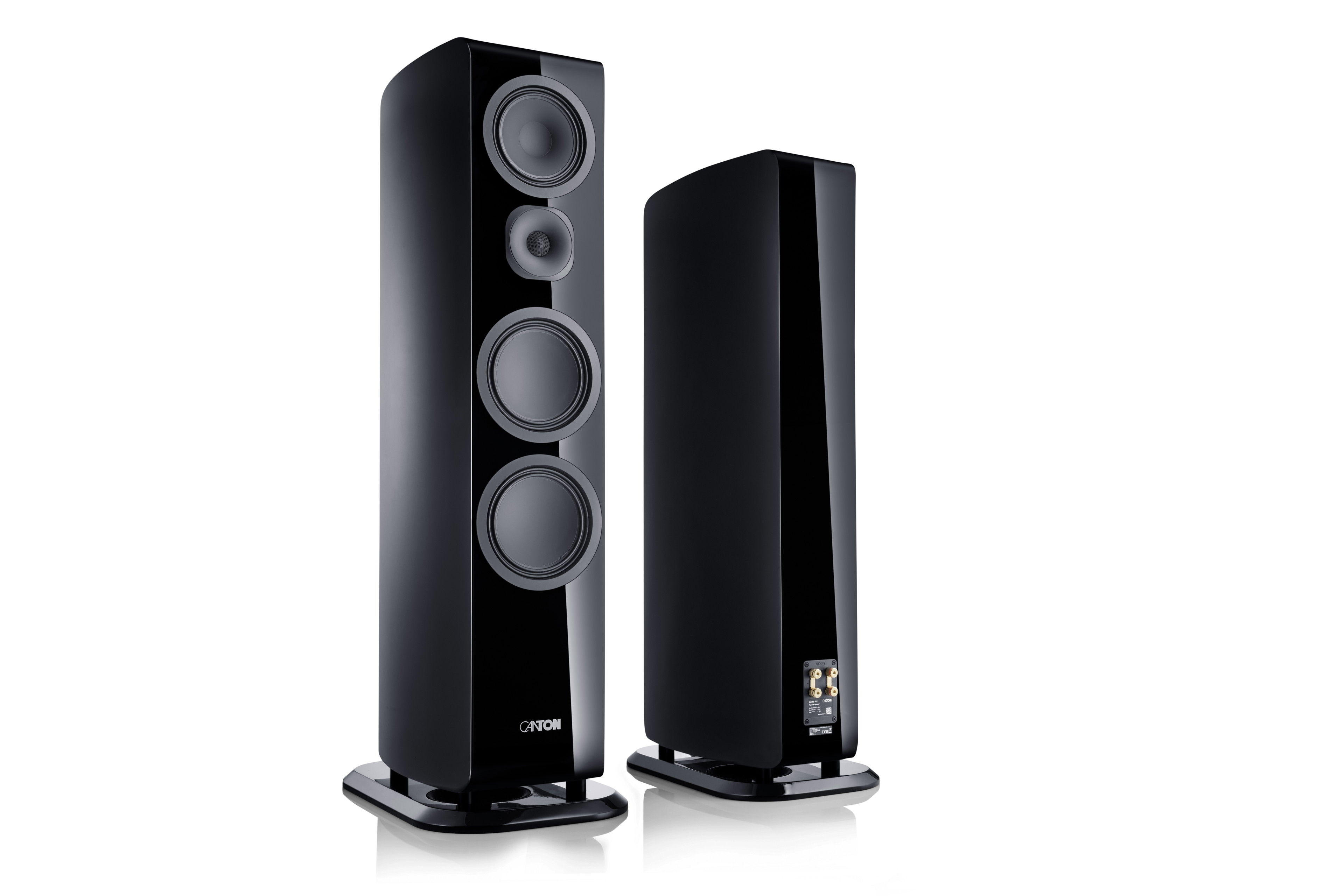 Canton Vento 100 Schwarz High Gloss – Frontansicht