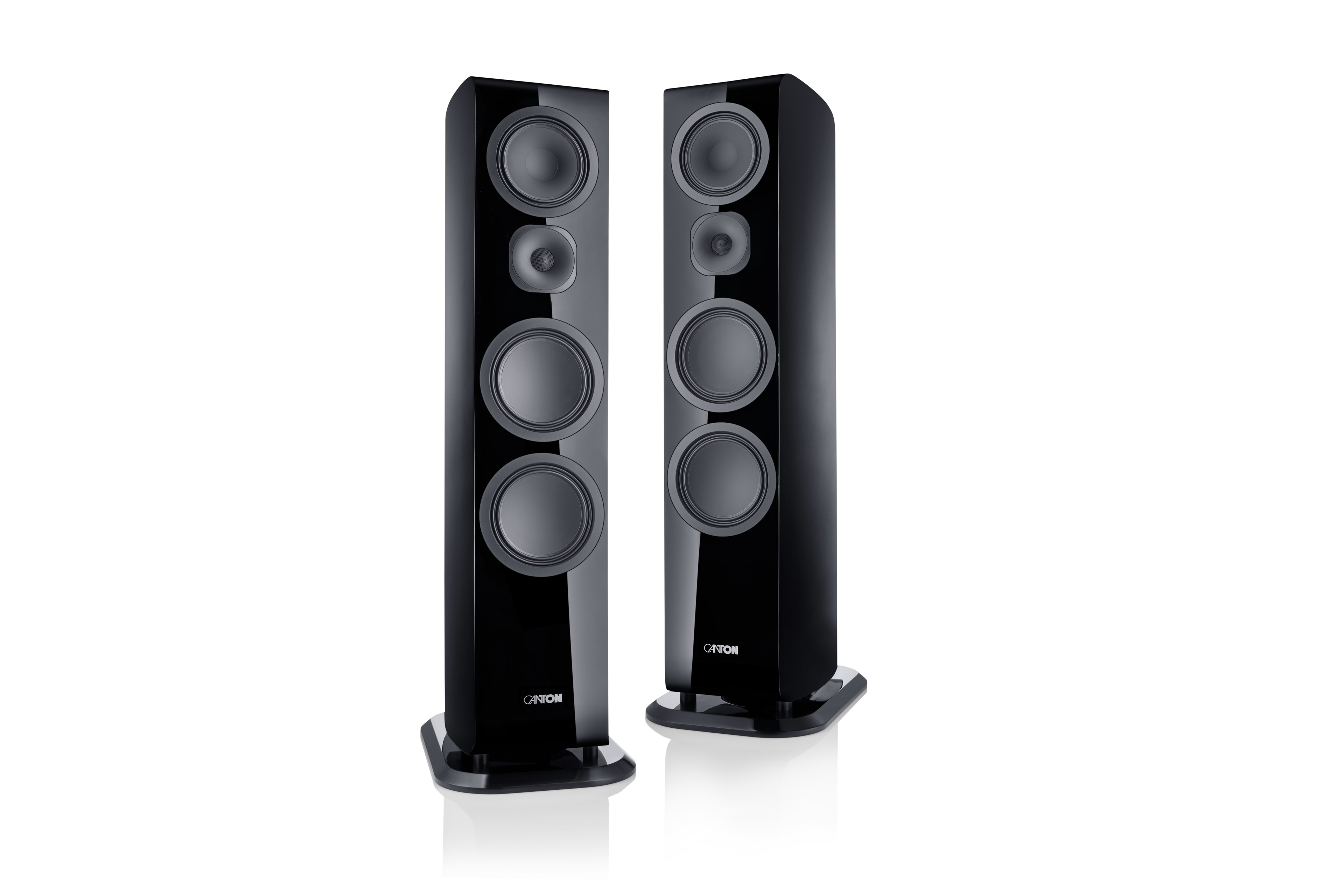 Canton Vento 100 Schwarz High Gloss – Frontansicht